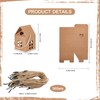 GeryVtee 36 Pcs House Gift Boxes 3x3x3inch Kraft Paper Candy