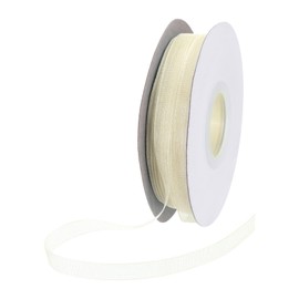 DMiotech 50 Yards Organza Ribbon 1/4 Inch Milky White Chiffon Ribbon Shimmer Sheer Gift Wrapping Ribbons for Flower Bouquets Wedding Birthday DIY Decoration