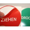 PVC Sticker Door Sign Press and Pull (Single) Diameter 9.5