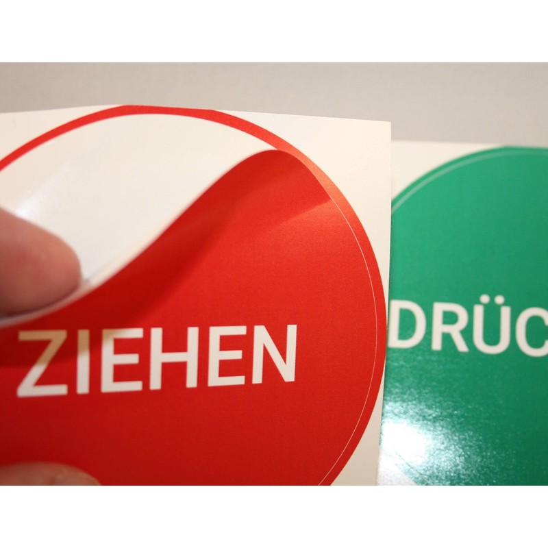 PVC Sticker Door Sign Press and Pull (Single) Diameter 9.5