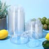 400 Packs Clear 98 mm Dome Lids Wide Hole Plastic