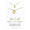 Mother Daughter Necklaces - 2 Small layering Gold Heart Necklaces