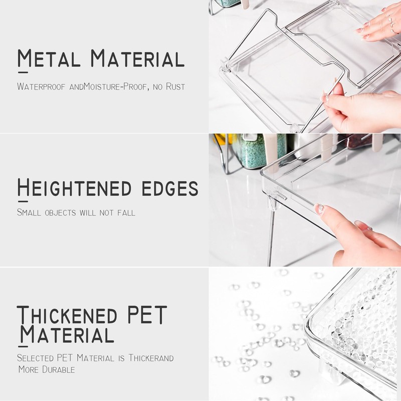 NYSUZHOUJI Desktop Storage Rack Foldable Desktop Shelf Organizer Large Space