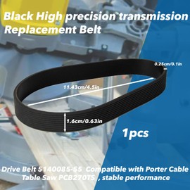 5140085-55 Drive Belt Replacement Compatible with Porter Cable PCB270TS Table Saw - High Precision Transmission, Stable Performance, Durable Black Belt for Table Saw Drive System
