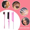 3 Pieces Hair Styling Comb Set Teasing Brush Rat Tail