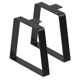 TITECK Metal Table Legs 8 Inch Short - Kitchen Desk Legs Small Trapezoid Heavy Duty Steel Furniture Leg Replacement Feet for DIY Sofa, Bench, Stool, Coffee Table, End/Side Table (Set of 2, Black)