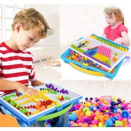 ITODA Plug-In Toy, Mosaic Plug-In Play Educational Children's Toy, Creative Toy, Boys, Girls, Mosaic Plug-in Bricks, 295/592/888 Pieces, Children's Learning Toy For Gift