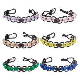 DELORIGIN 6Pcs Golf Beads Count Resin Sports Stroke Score Counter with 10 Beads Clasp Clip Scoring Tracker On Golf Course for Scorekeeper Referee Caddy Golfer Remember Scores, 6Colors