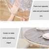 AGDGV Clear Round Fitted Vinyl Tablecloth, Waterproof Table Cloth with