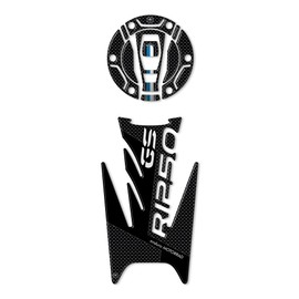 labelbike - 3D Gel Resin Sticker Kit for Tank Pad and Fuel Cap Protector for Motorcycle Compatible with GS R1250