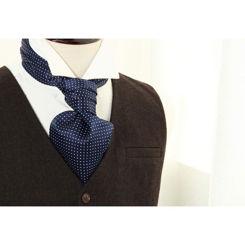 HISDERN Ascot - Corbata para hombre, diseño floral, cachemira, lunares,