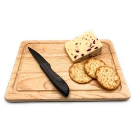 Tradeco direct® Hevea Wood Chopping Board Medium Sustainable Natural Wood Cutting Board 30cm x 20cm x 1.5cm