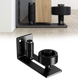 Acicihenn Sliding Barn Door Floor Guide, Wall Mount Stay Roller Guides 8 in 1 for Barn Door Hardware, Heavy Duty Carbon Steel Bypass Barn Door Roller Guide Set