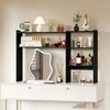 Desktop Bookshelf, 43”Adjustable Office Desktop Organizer Shelf, Countertop Storage Hutch