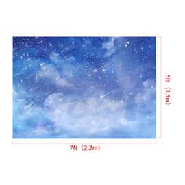 Kate 2.2x1.5m Starry Sky Backdrop Blue Sky Star Background Meteor Photography Props White Cloud Photography Decoration Studio Photography