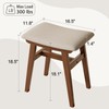 Muwuele Solid Wood Vanity Stool, Compact Makeup Chair with Saddle