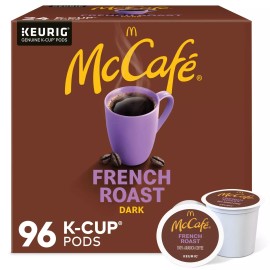 McCafe McCaf French Roast Dark Roast Coffee 96 Count K Cup Pods 100 Arabica Beans