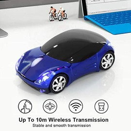 Yoidesu Ratón Inalámbrico para Juegos Coche Fotoeléctrico Bluetooth Ratón Bricolaje 2.4G Wireless Mouse Optical Mouse 1600DPI para/ME/PC/Tablet Office