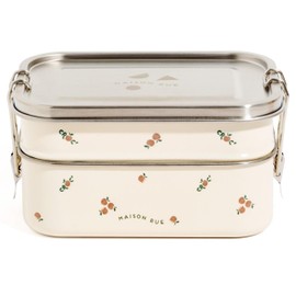 Maison Rue Stainless Steel Lunch Box | Leak-Proof 3 Compartment Bento Box