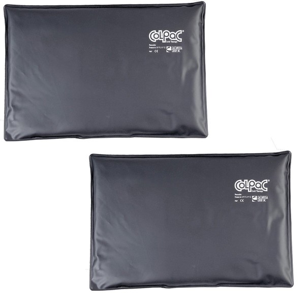 Chattanooga ColPac Clinical Grade Black Urethane Ice Pack (2 Pack) - Oversize 12.5x18.5 Inch