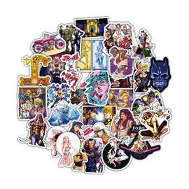 JoJo's Bizarre Adventure Stickers, 50 Sheets, Waterproof Stickers, Moe Goods, Waterproof Stickers, PVC, Anime, Cute, Guitar, Notebook, Skateboard, PC, Car