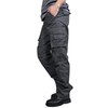 Soulsfeng Mens Grey Cargo Pants with Pockets Cotton Straight Stretch