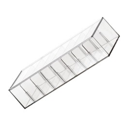 LABRIMP 1pc Cable Storage Box with Lid Multi Grid Organizer for Cords and Items Durable Pet Wire Case for Home Office and Living Room Tidy Space