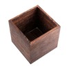 HAKZEON 4 Pack Wooden Planter Box, 4 Inch Square Wood