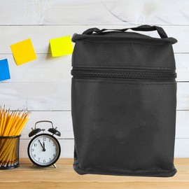 Dekaim Black Waterproof Pen Bag, Canvas Marker Pen Storage Case, Stationery Organiser, Art Student Pen Organiser Bag (48 Marker Pen Bags (Small), black, Plain