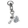 Hidden Hollow Beads Charm Key Chain Ring, Women's Purse or