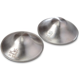 The Original Silver Nursing Cups - Nipple Shields for Nursing Newborn - Newborn Essentials Must Haves - Soothe and Protect Your Nursing Nipples - 925 Silver (L)