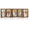 DUENPY 5 Folding 4x6 Picture Frame Horizontal Engineered Wood Accordion