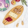 Totally Bamboo Lil' Surfer Surfboard Shaped Bamboo Serving and Cutting