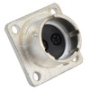 2 Pin Socket Square Flange Screw Mounting Power Connector Electric