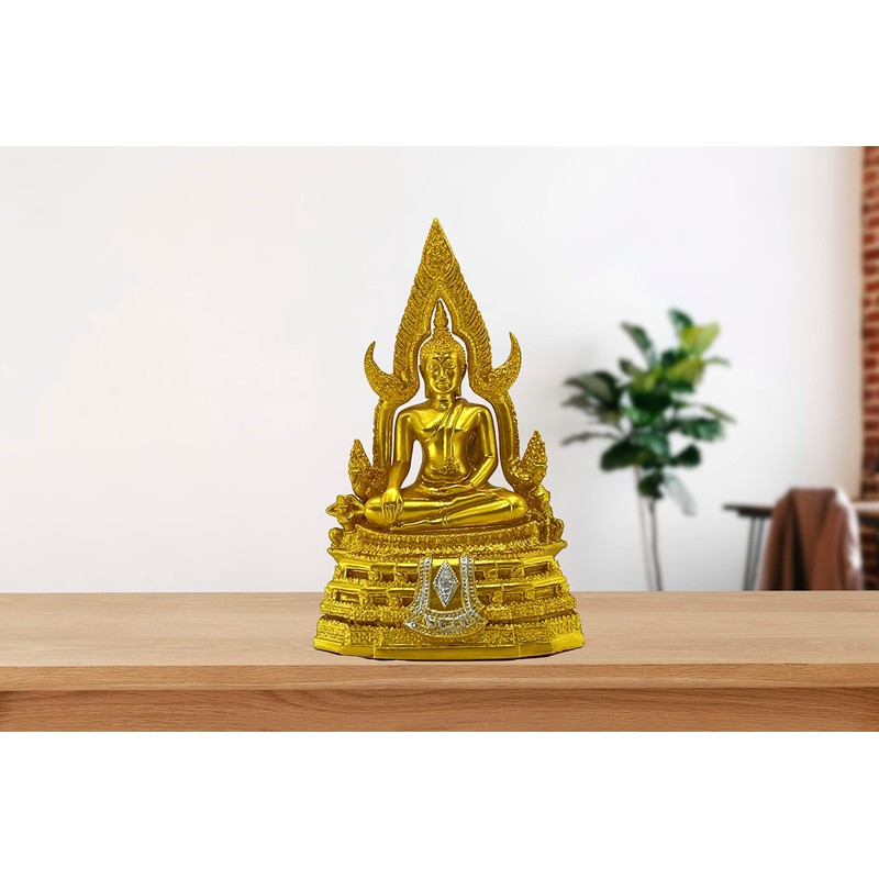 BUDDHO Chinnaraj Thai Buddha Statue for Home Decor 8" h
