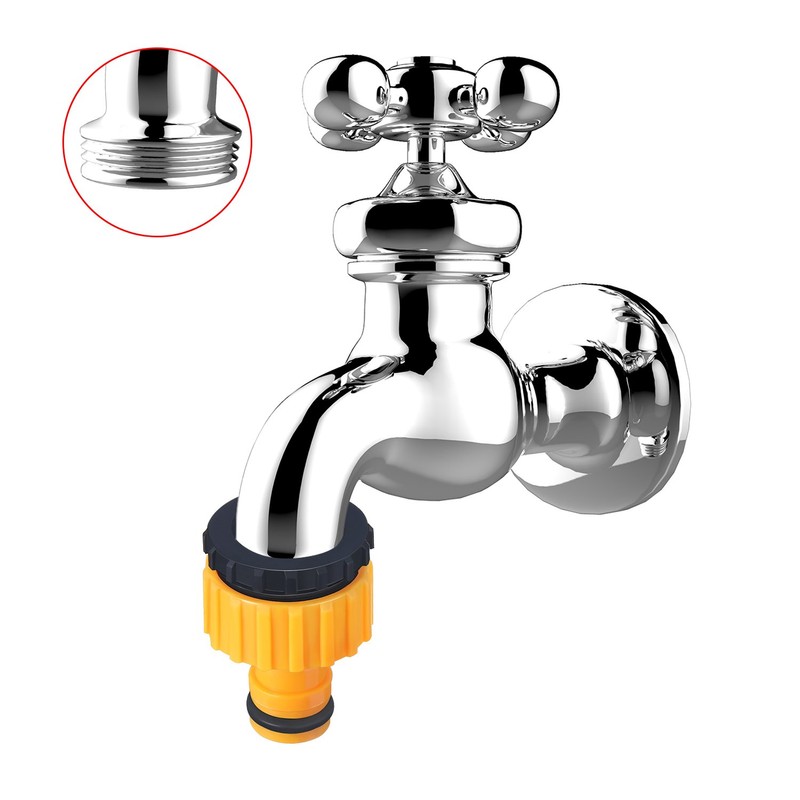 4 Pack Plastic Garden Hose Tap Connector, 1/2 Inch and