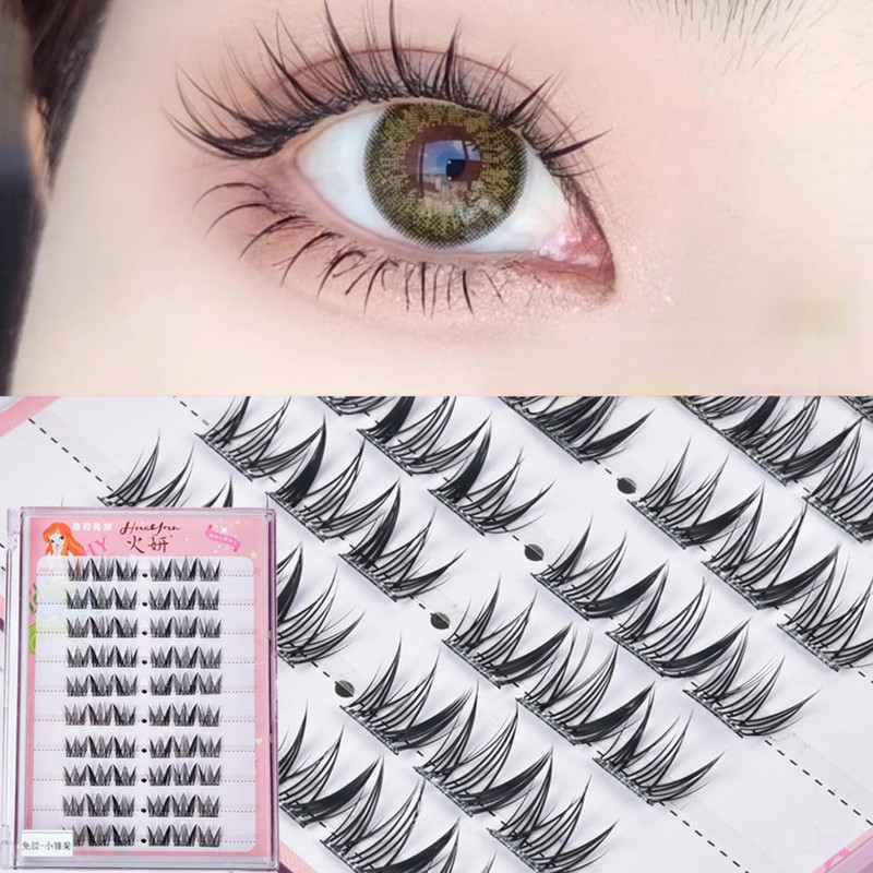 【No Adhesive Required/Ultra-Fine Band】Korean Style Daisy False Eyelashes 10-Row Set