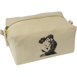 'Vintage Couple in Love' Canvas Wash Bag/Makeup Case (CS00043016)