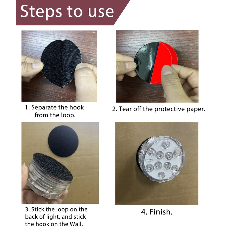 Dobertry Bathroom Vanity Lights Wireless, Battery Powered Operated Waterproof Led