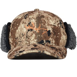 EDTREK Windproof and Waterproof Winter Hat with Sherpa Lined Ear Flap - Ultra Performance Blaze Orange and Camo Hunting Hat (as1, Alpha, x_l, Forest Digital Camo)