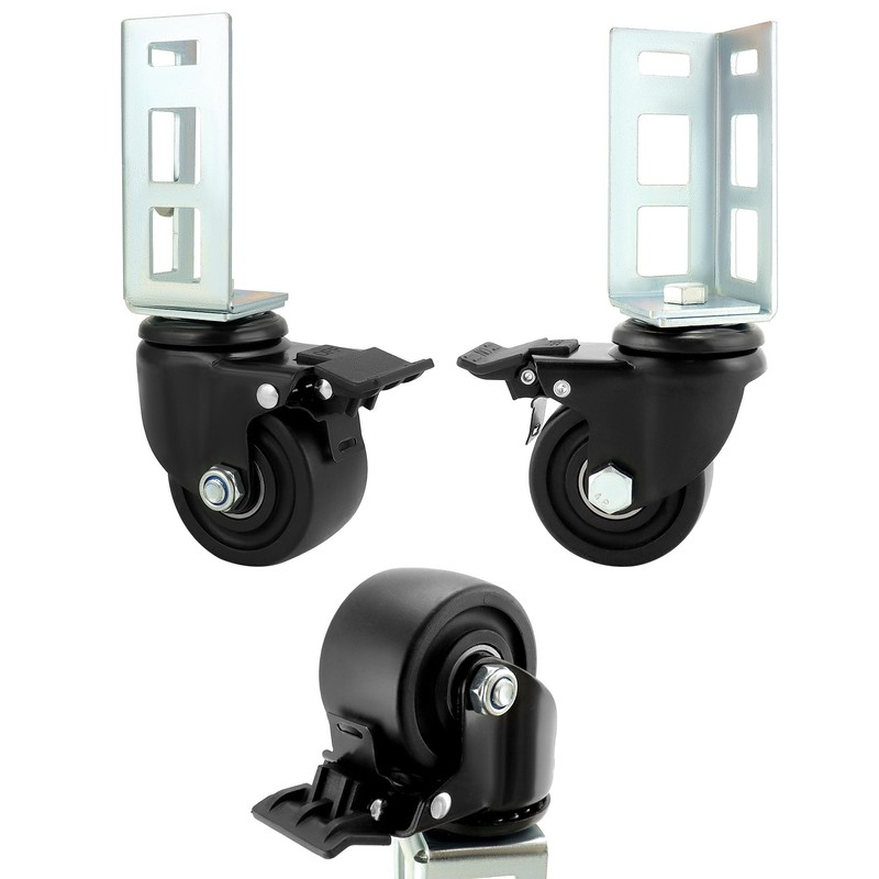 QWORK Storage Rack Caster Wheels, 4 Pack 3" Heavy Duty