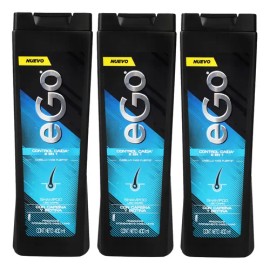 3 Shampoo Ego Control Caída 400ml                                                                                                                     
