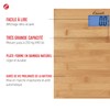 Escali Bamboo Digital Electronic Bathroom Scale for Body Weight, Bath