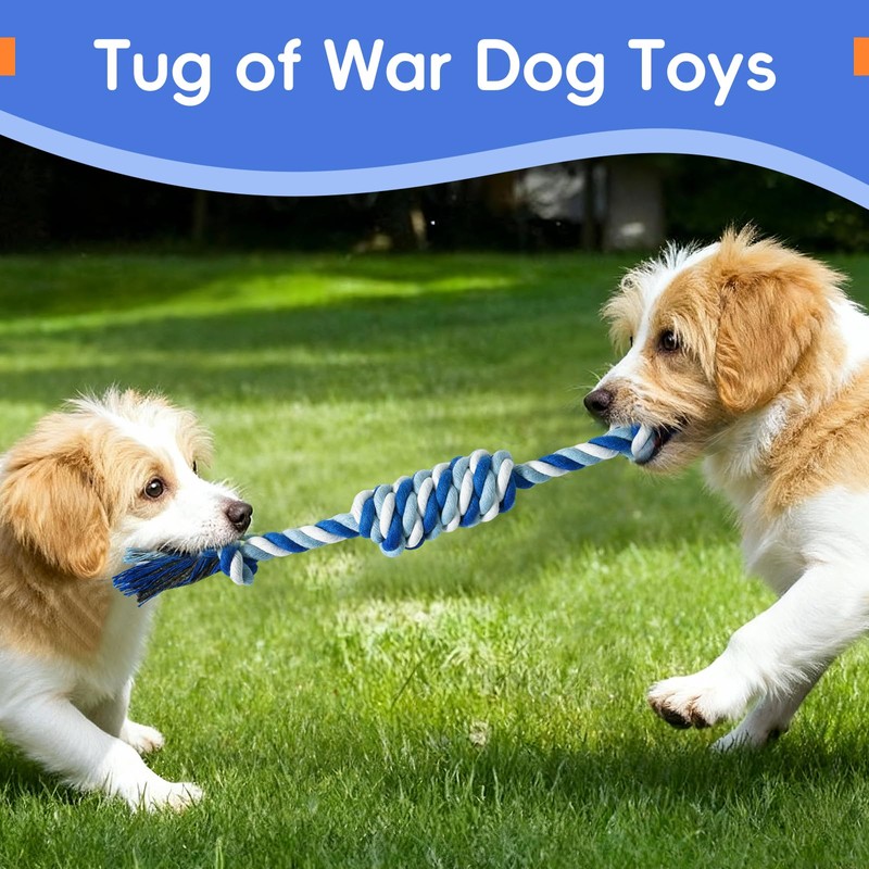 wodoca Dog Rope Toys 4 Pack, Puppy Teething Cotton Knot