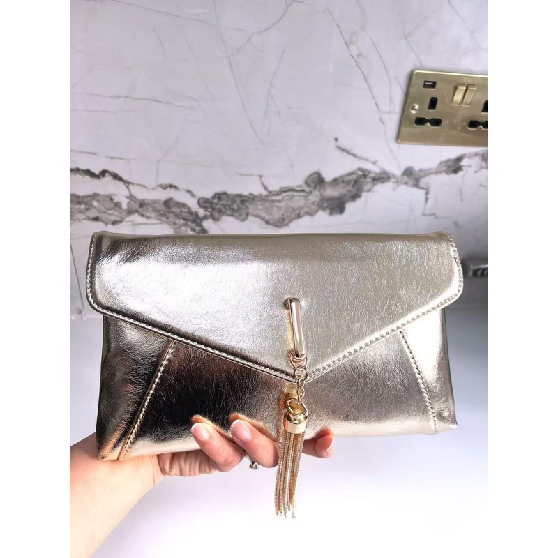 LeahWard Evening Clutch Purse, Chain Strap, Tassel Detail, Envelope Design