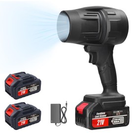 Cordless Leaf Blower Portable Dust Cleaner Electric Blower Lightweight Handheld Leaf Blast with Stepless Speed, with 2 Batteries for Patio Cleaning, Blowing Leaves, Drying, Camping