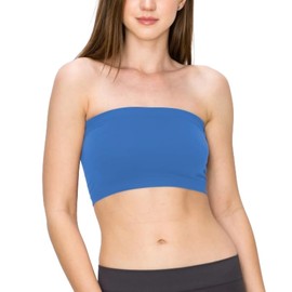 P&R DANCEWEAR LTD Ladies Boob Tube Strapless Vest Bra Fashionable – Sweat Free for Beach & Cocktail Parties (Royal, S-M)