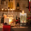 Lasumora Christmas Snow Globe Candle with Timer & Music, Snowy