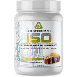 Core Nutritionals Core Nutritionals ISO, 100% Micro Filtered, Zero Artificial Fillers, 25g Whey Protein Isolate, 32 Servings (Lemon Pound Cake)