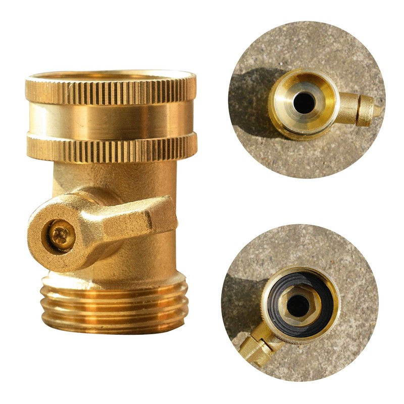 Xiny Tool Brass Garden Hose Shut Off Valve, Heavy Duty